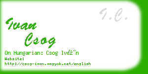 ivan csog business card